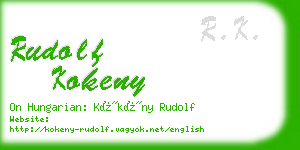 rudolf kokeny business card